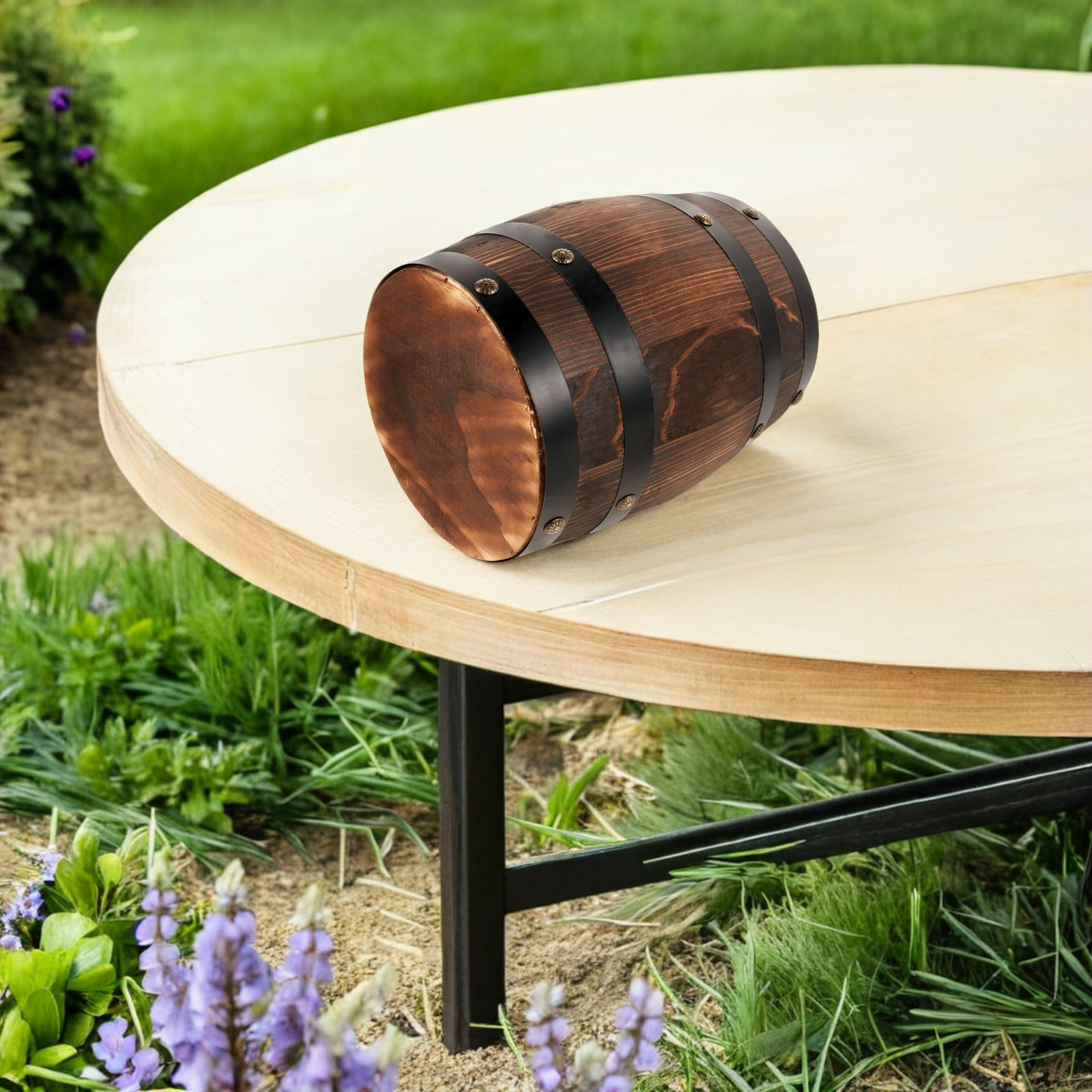 Outdoor Furniture Vintage - Wooden Vintage Stool Retro Outdoor Barrel