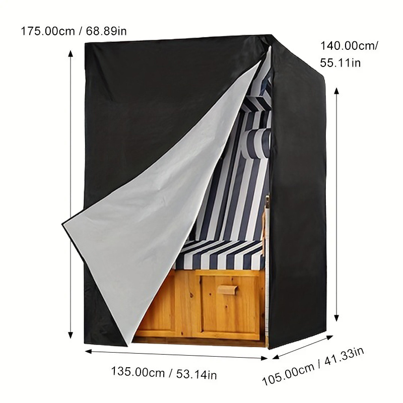 Outdoor Furniture Covers - 1‑Piece Black Outdoor Furniture Cover, Universal