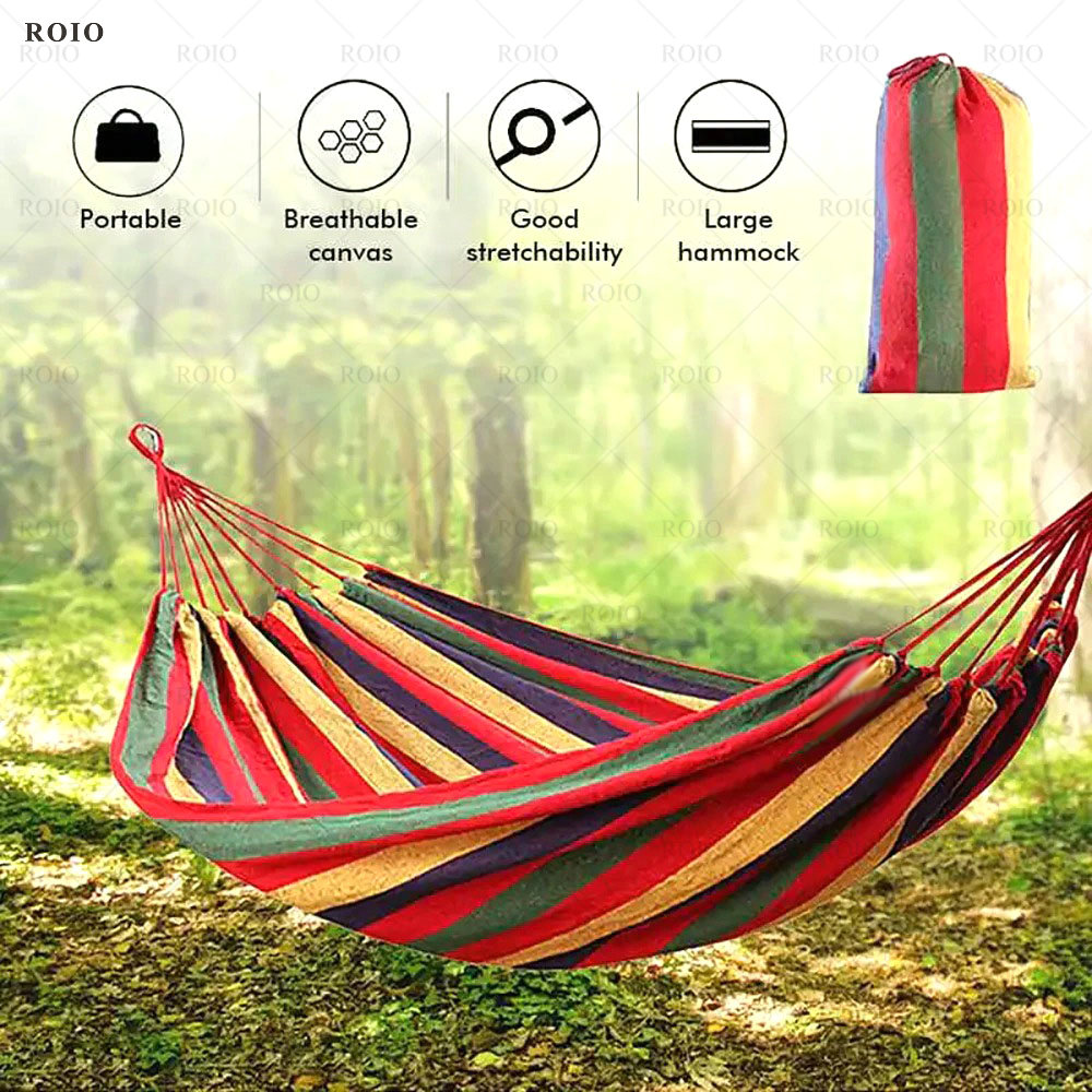 Outdoor Furniture Rocking Chair - Camping Hammock Thickened Durable Fabric Canvas