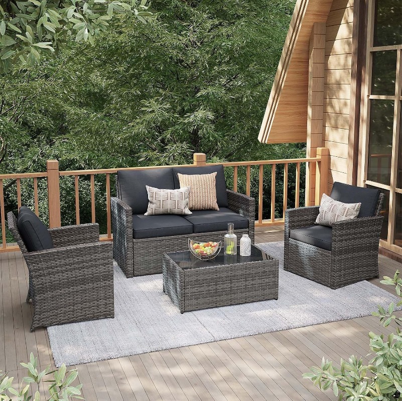 Outdoor Furniture Loveseat - JOIVI Outdoor Patio Furniture Set, All-Weather