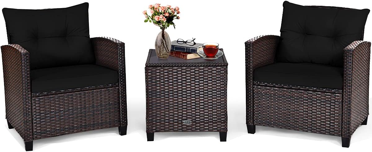 Outdoor Furniture Cushion - 3 Pieces Patio Furniture Set, PE