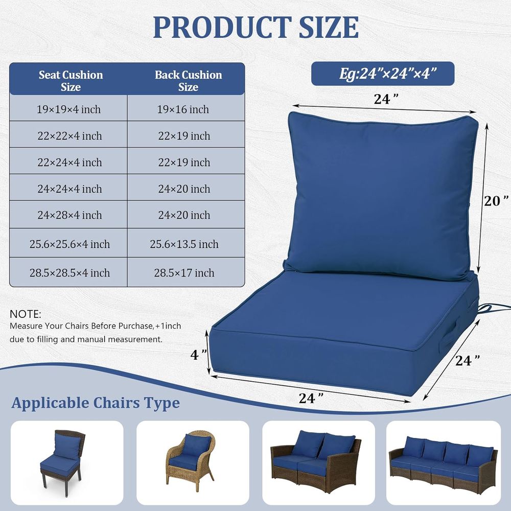 24x24 Outdoor Deep Seat Cushio - Outdoor Furniture Cushion 评论和价格