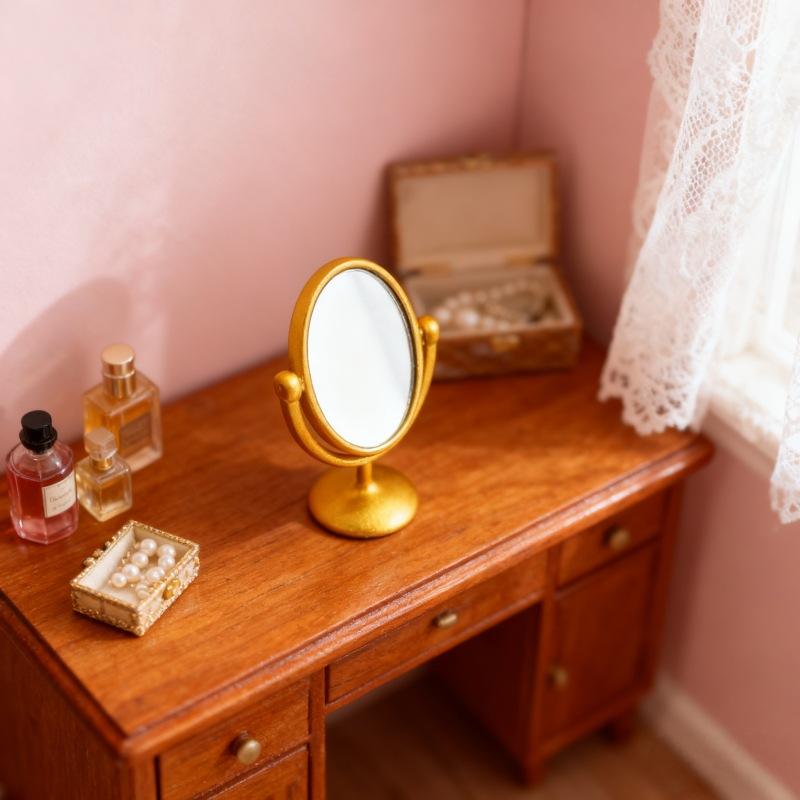 1Pcs Miniature Retro Mirror Dr - Outdoor Furniture Vintage 评论和价格