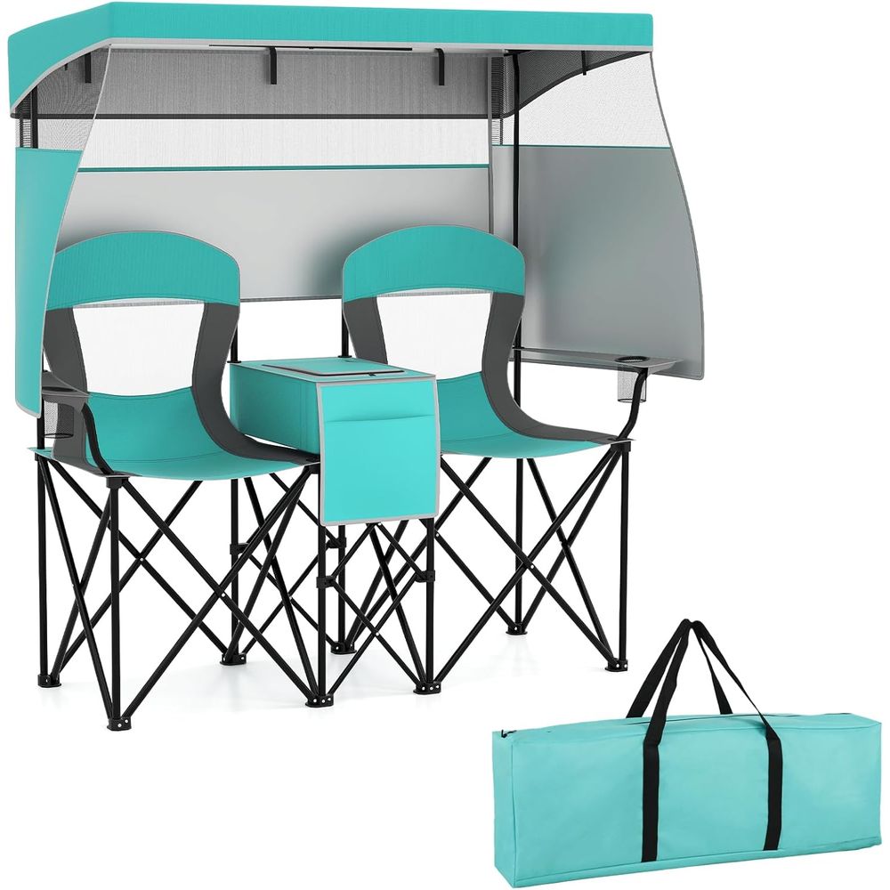 Camping Chair with , 2-Person  - Outdoor Furniture Loveseat 评论和价格