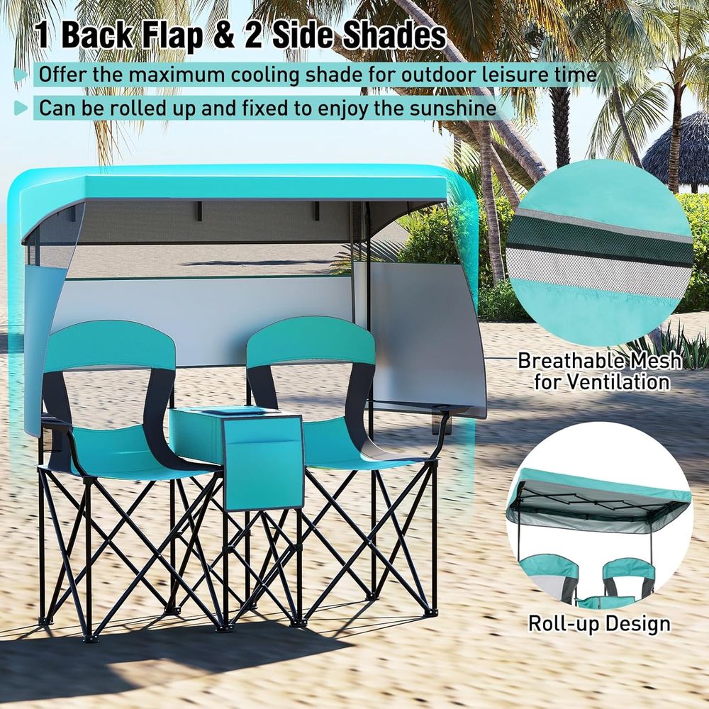 Camping Chair with , 2-Person  - Outdoor Furniture Loveseat 评论和价格