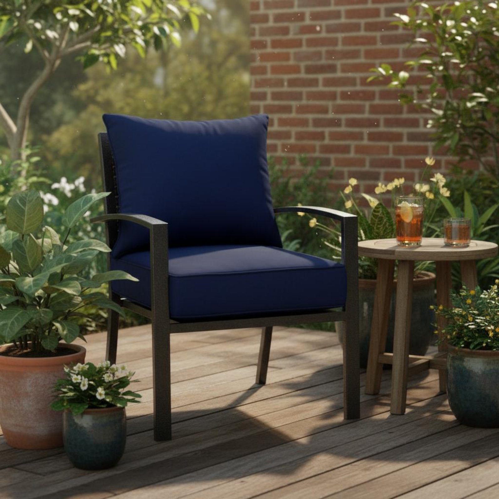 Patio Chair Pad Hidden Closure - Outdoor Furniture Cushion 评论和价格