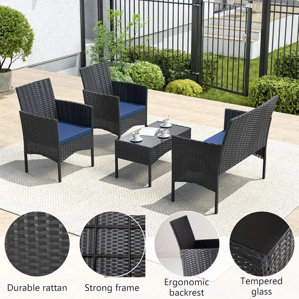 4-Piece Outdoor Patio Furnitur - Outdoor Furniture Loveseat 评论和价格